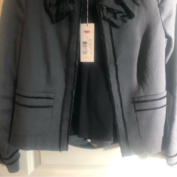 Rebecca Taylor women’s jacket size 10 new with tags gray and black work to date - Picture 3 of 11